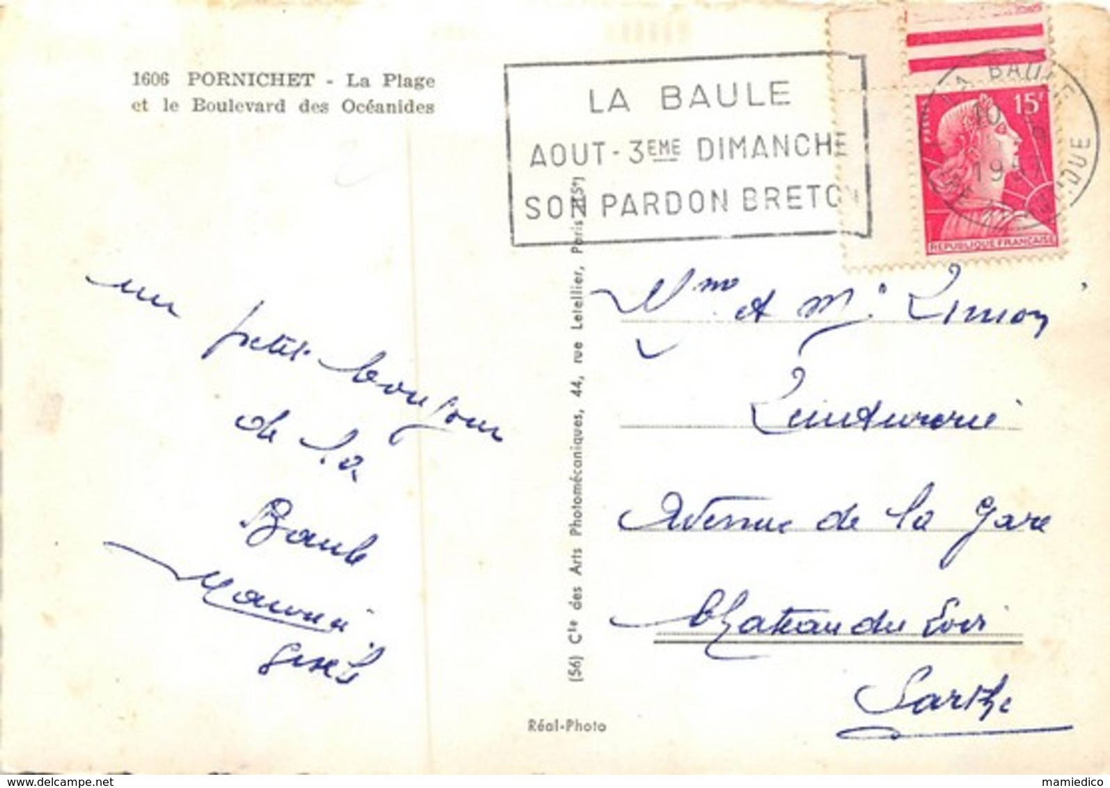 Automobiles. Le Parking De La Plage De PORNICHET En 1934, 1957, 1964 Et 1966 + 1 CP Idem LA BAULE En 19?? - 5 - 99 Cartes