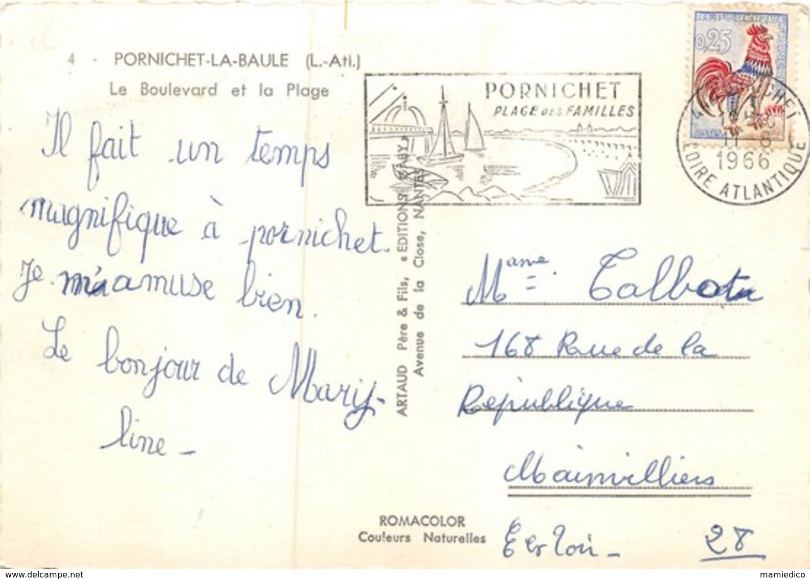 Automobiles. Le parking de la plage de PORNICHET en 1934, 1957, 1964 et 1966 + 1 CP idem LA BAULE en 19??