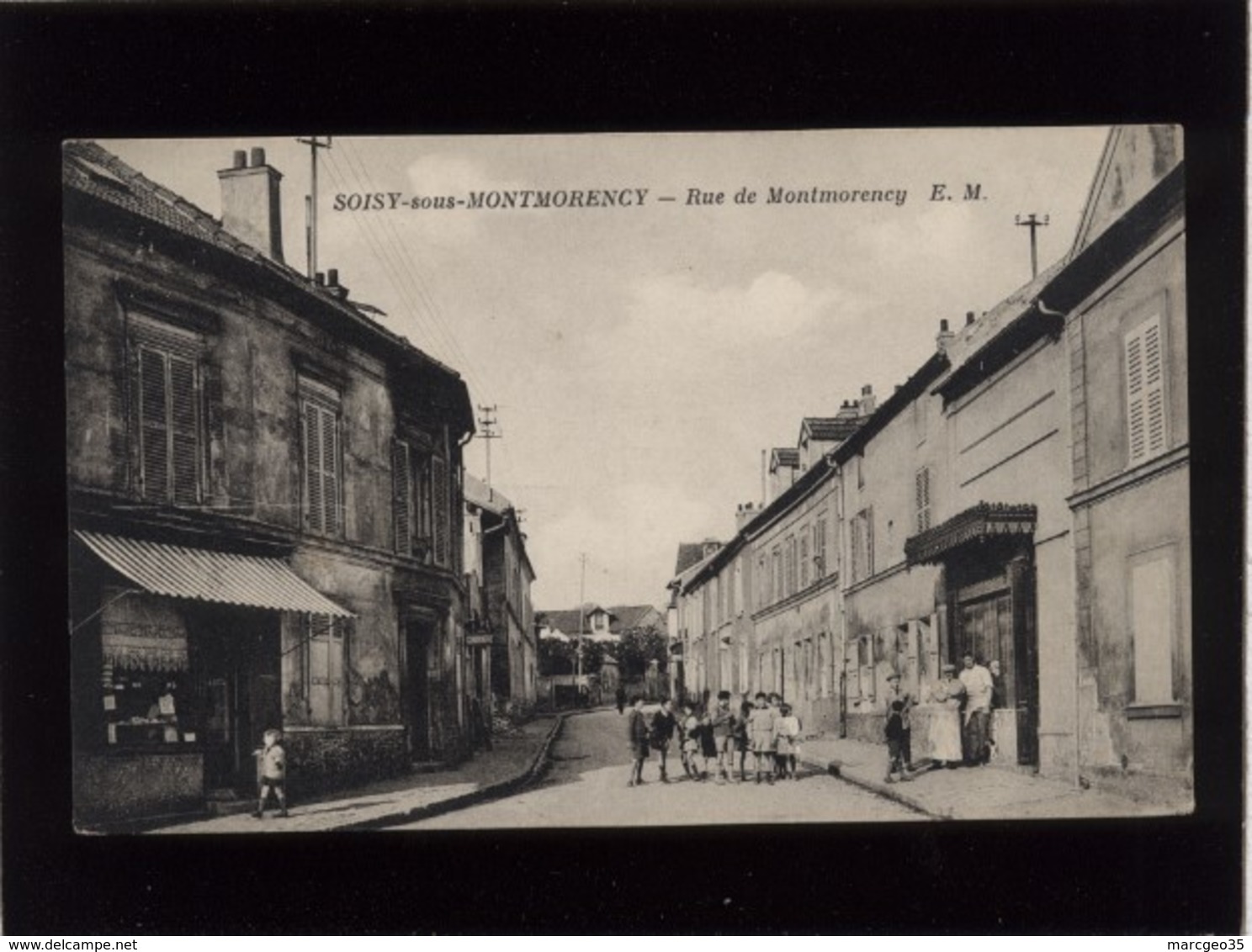 95 Soisy Sous Montmorency Rue De Montmorency édit. E.M. Animée Boucherie à Droite - Soisy-sous-Montmorency