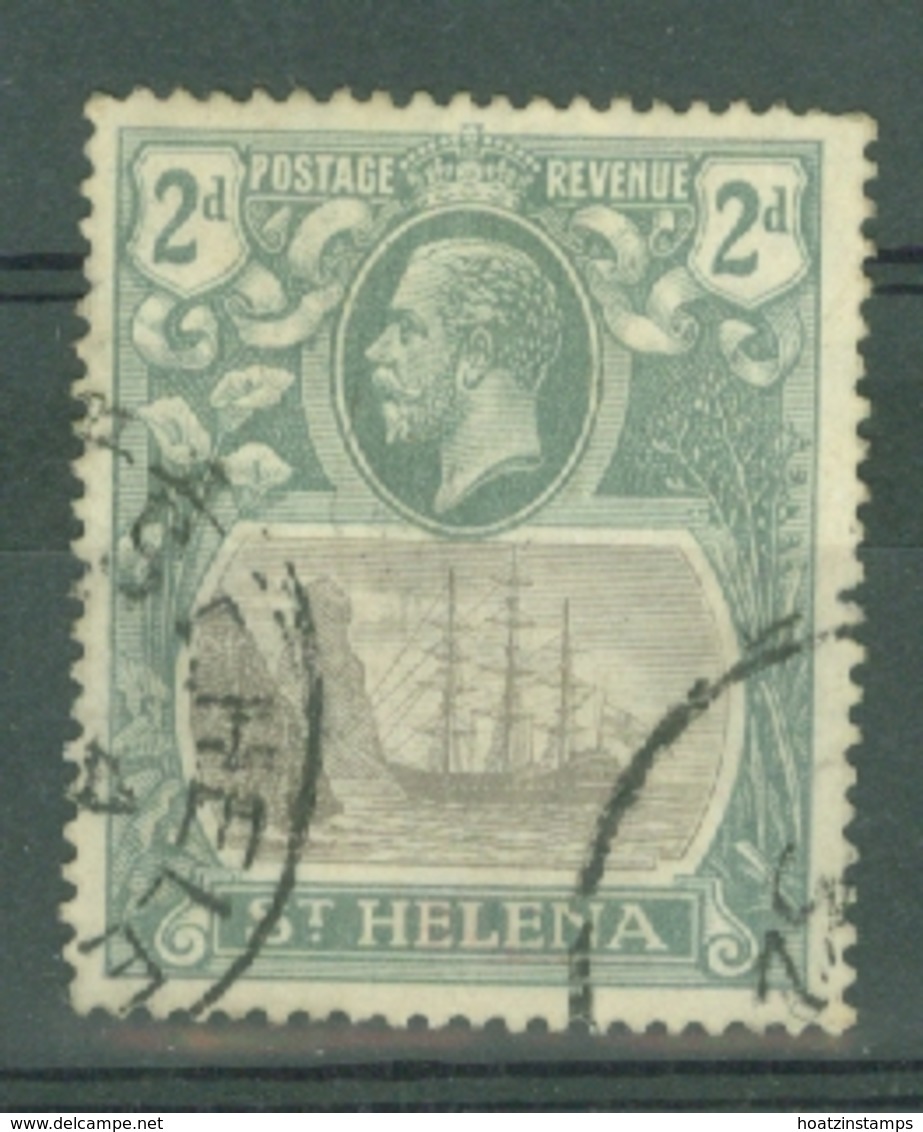 St Helena: 1922/37   Badge Of St Helena    SG100    2d       Used - Saint Helena Island