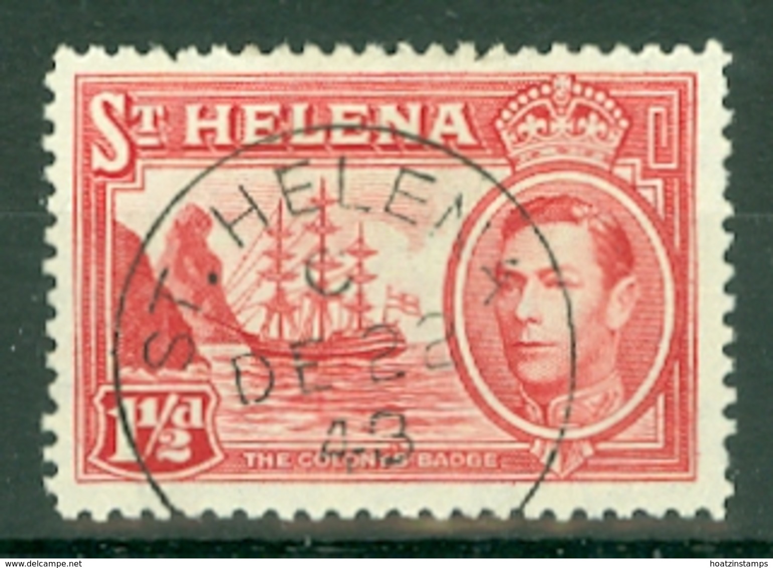 St Helena: 1938/44   KGVI     SG133    1½d       Used - Saint Helena Island