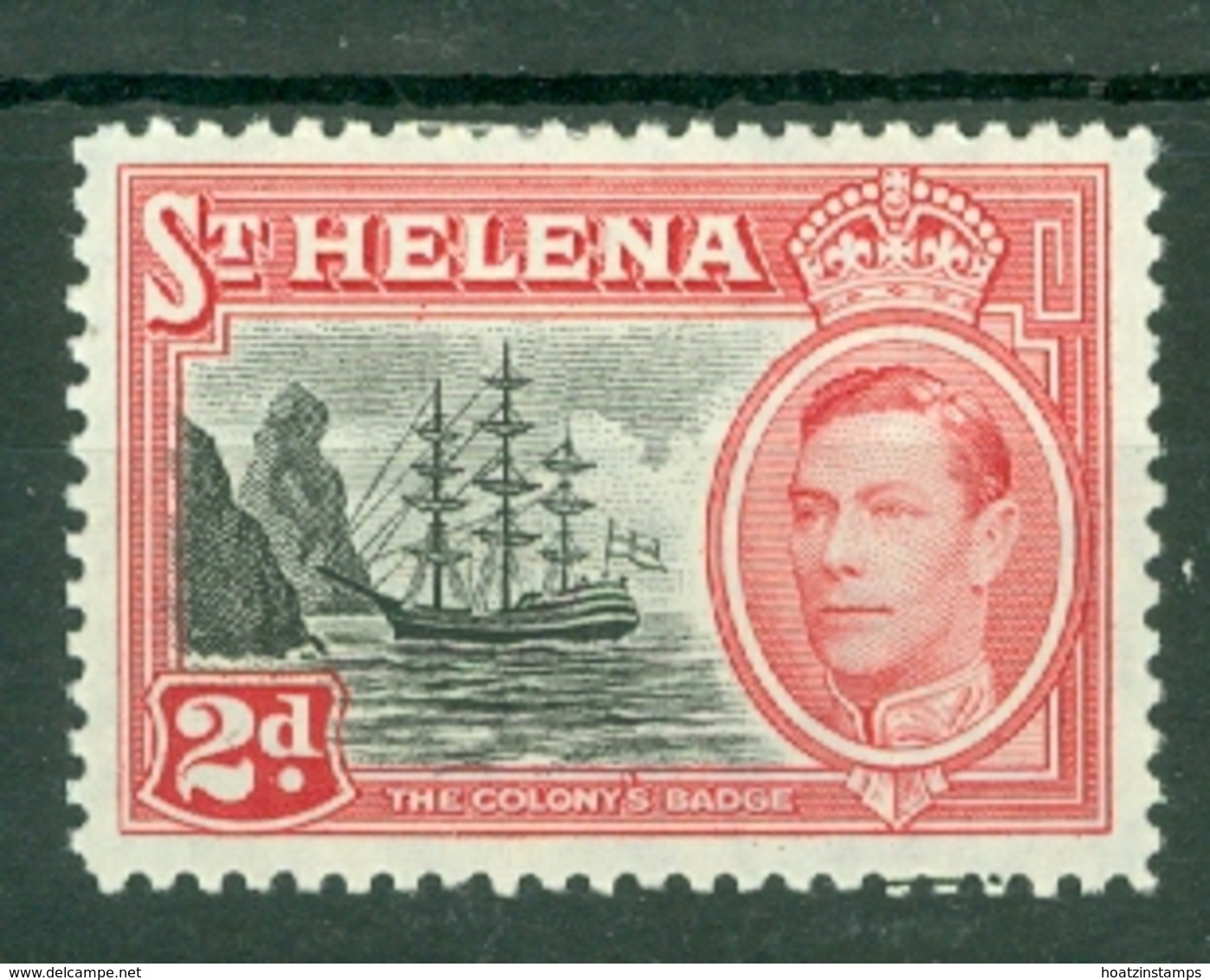 St Helena: 1949   KGVI     SG151    2d       MH - Saint Helena Island