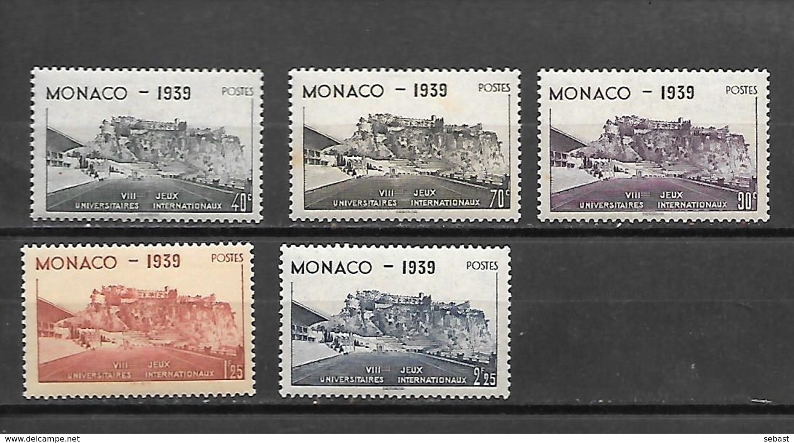 TIMBRE NEUF DE MONACO DE 1939 N° YVERT 195/99 - Neufs