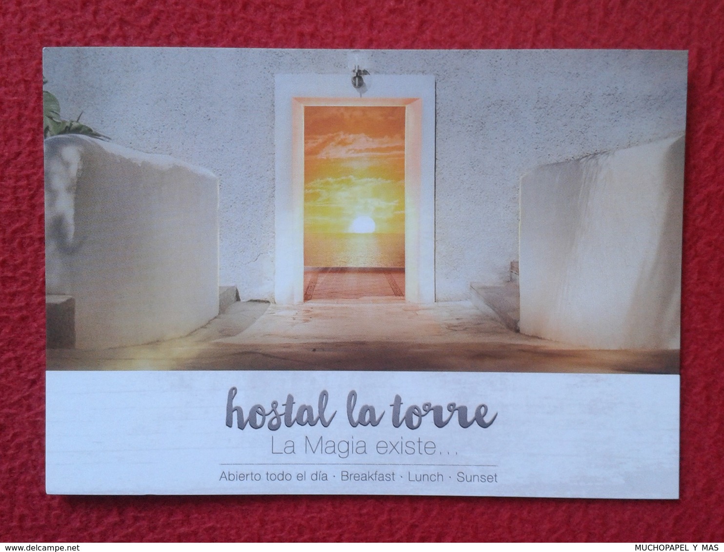 POSTAL POST CARD CARTE POSTALE PUBLICITARIA PUBLICIDAD ADVERTISING IBIZA BALEARIC ISLANDS SPAIN HOSTAL LA TORRE BEAKFAST - Publicidad