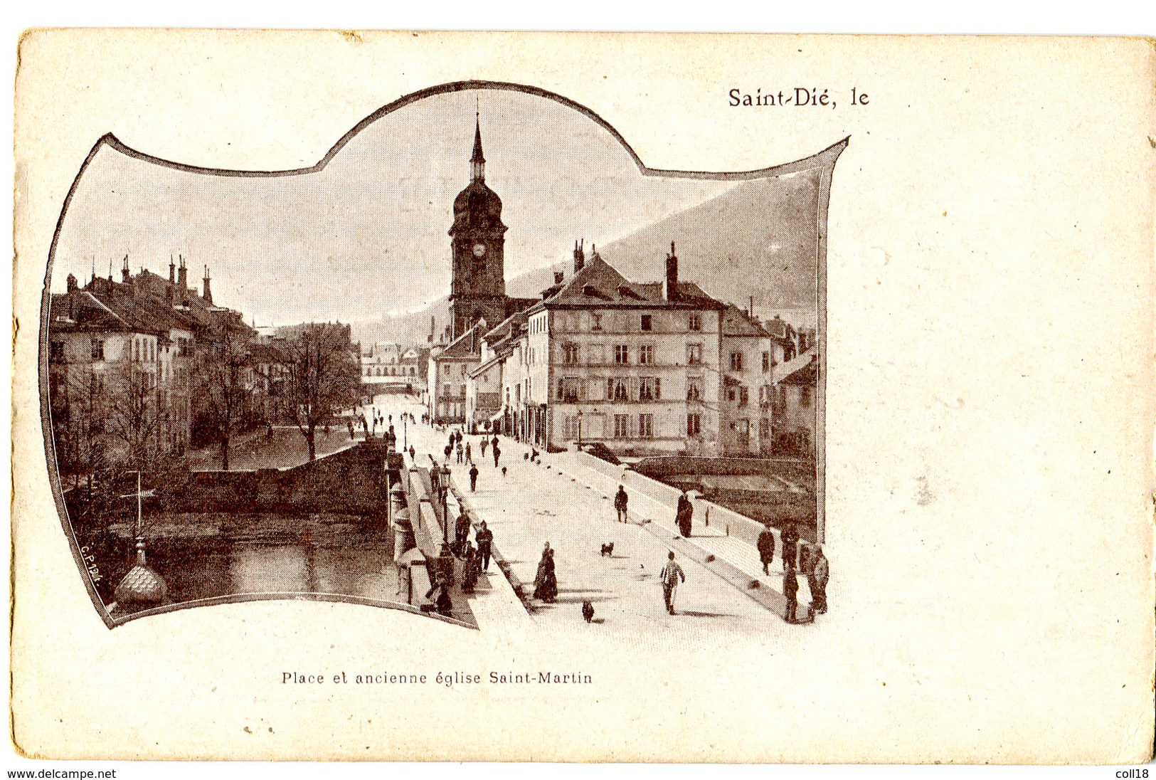 CPA 88 Saint Dié  - Place Et église Saint Martin ( époque1900) - Saint Die