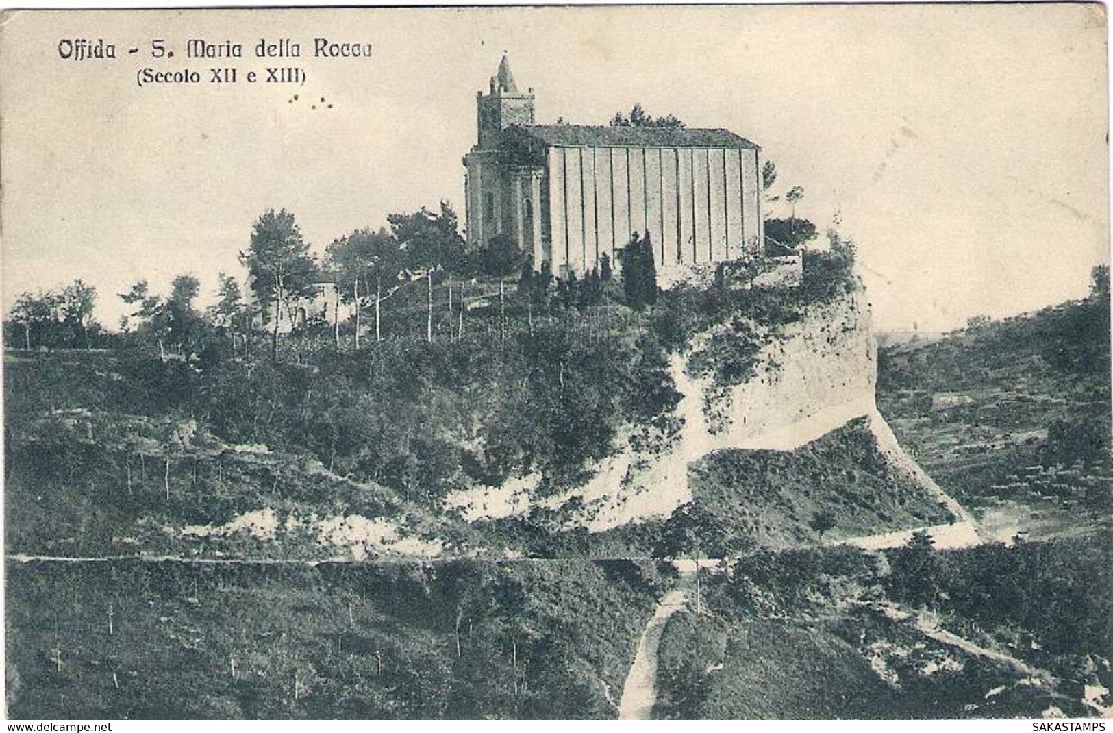 1937- Cartolina Illustrata"Offida-Santa Maria Della Rocca"viaggiata - Ascoli Piceno