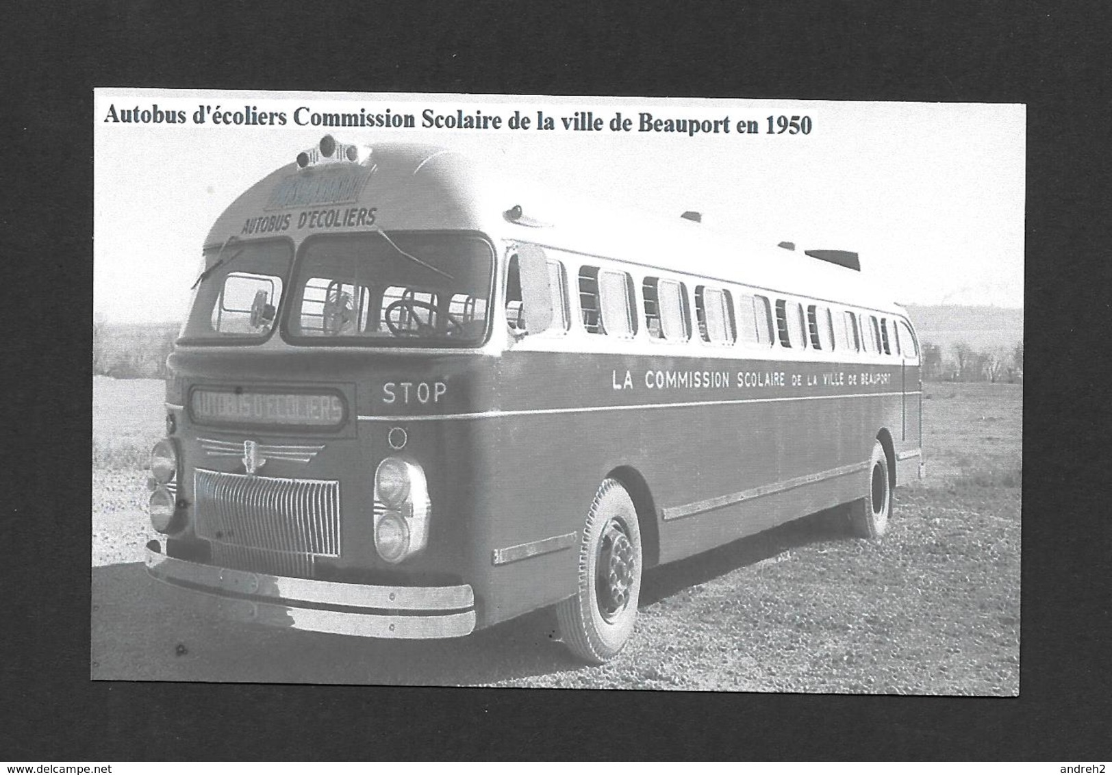 BEAUPORT - QUÉBEC - AUTOBUS D'ÉCOLIERS COMMISSION SCOLAIRE DE LA VILLE DE BEAUPORT EN 1950 - Québec - Beauport