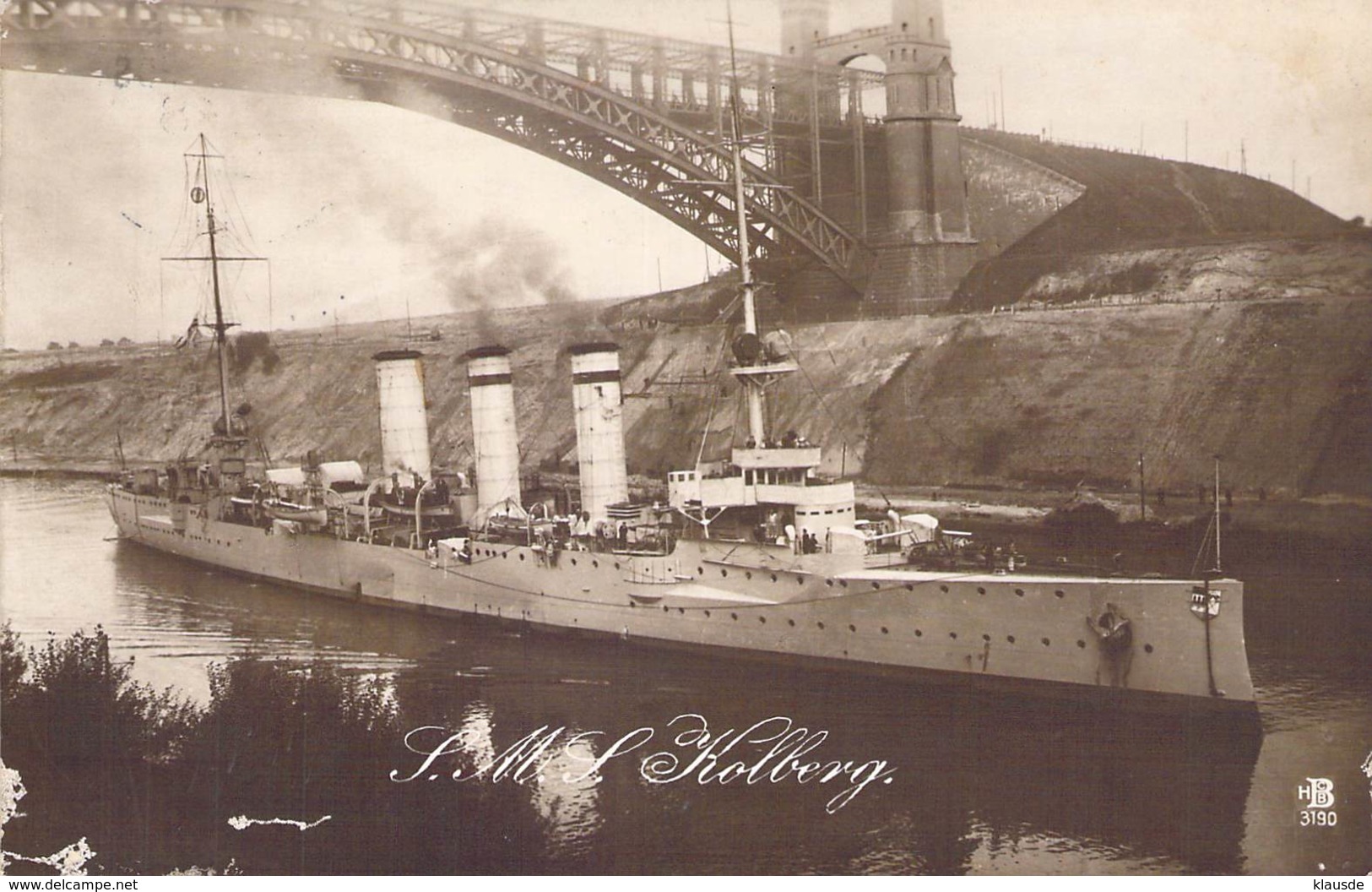 S.M.S. "Kolberg"  Marine Schiffspost 1915 - Warships