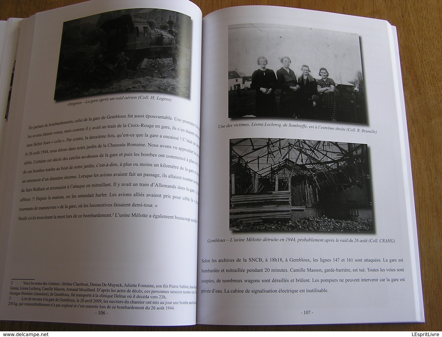 SOUVENIRS DU PAYS DE GEMBLOUX 1940 1945 Régionalisme Brabant Ottignies Gare Guerre 40 45 Résistance Raid Crash Avion