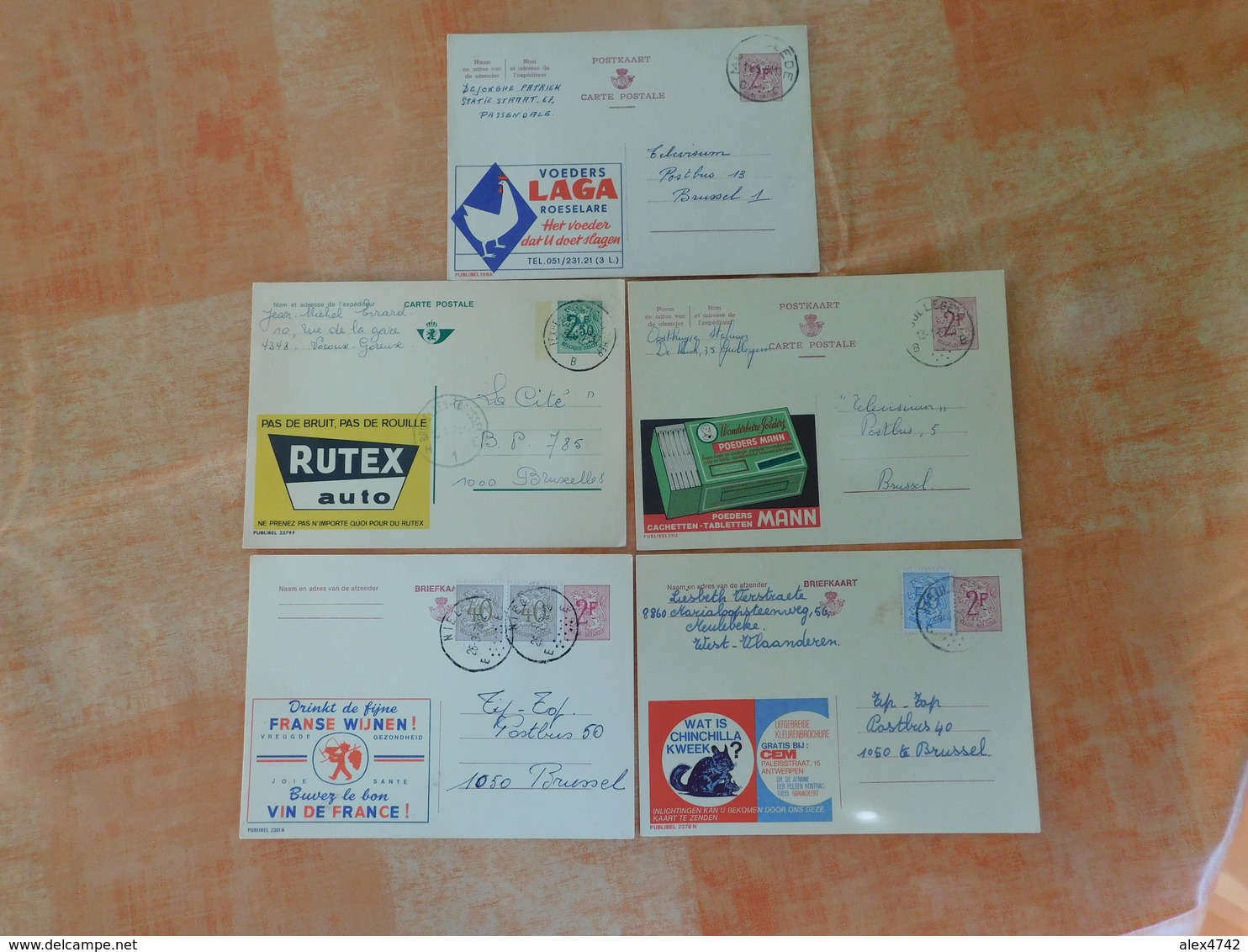 Lot De 5 Entiers Postaux Publibel (E1) - Publibels