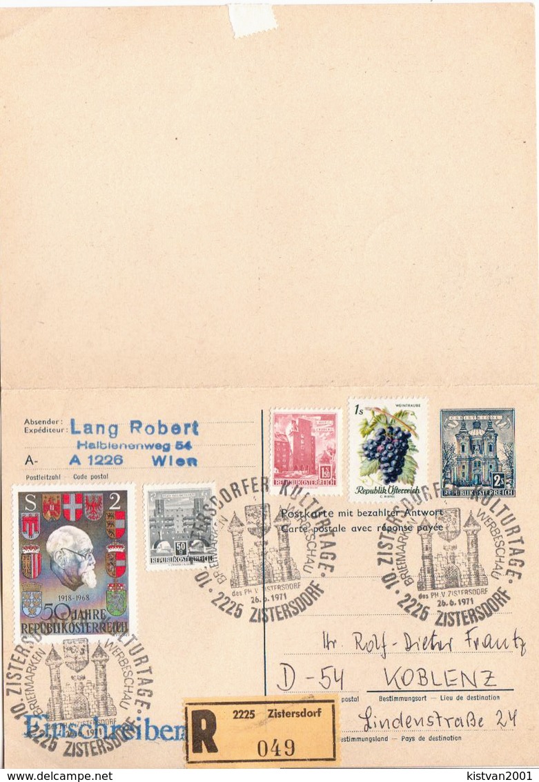 Postal History: Austria / Germany Postal Stationery Card With Answer - Other & Unclassified