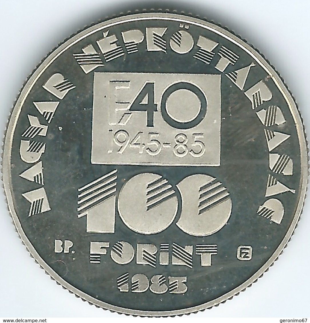 Hungary - 100 Forint - 40th Anniversary Of FAO - 1985 - KM654 - Hongrie