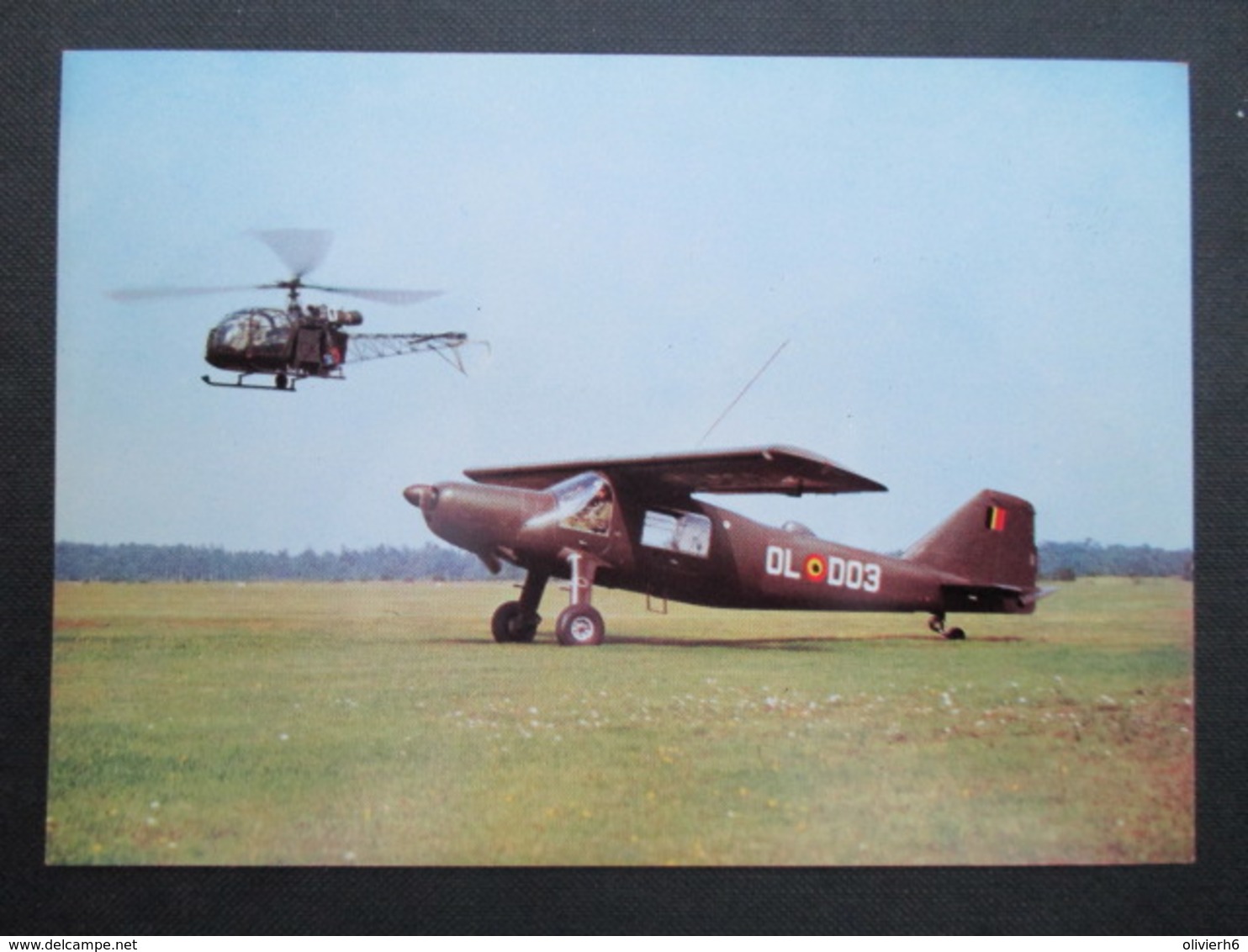 CP MILITARIA (M1617) ARMéE BELGE (2 VUES) Avion Dornier, Moteur Lycoming 270 HP MOTOR + Hélicoptère - Matériel