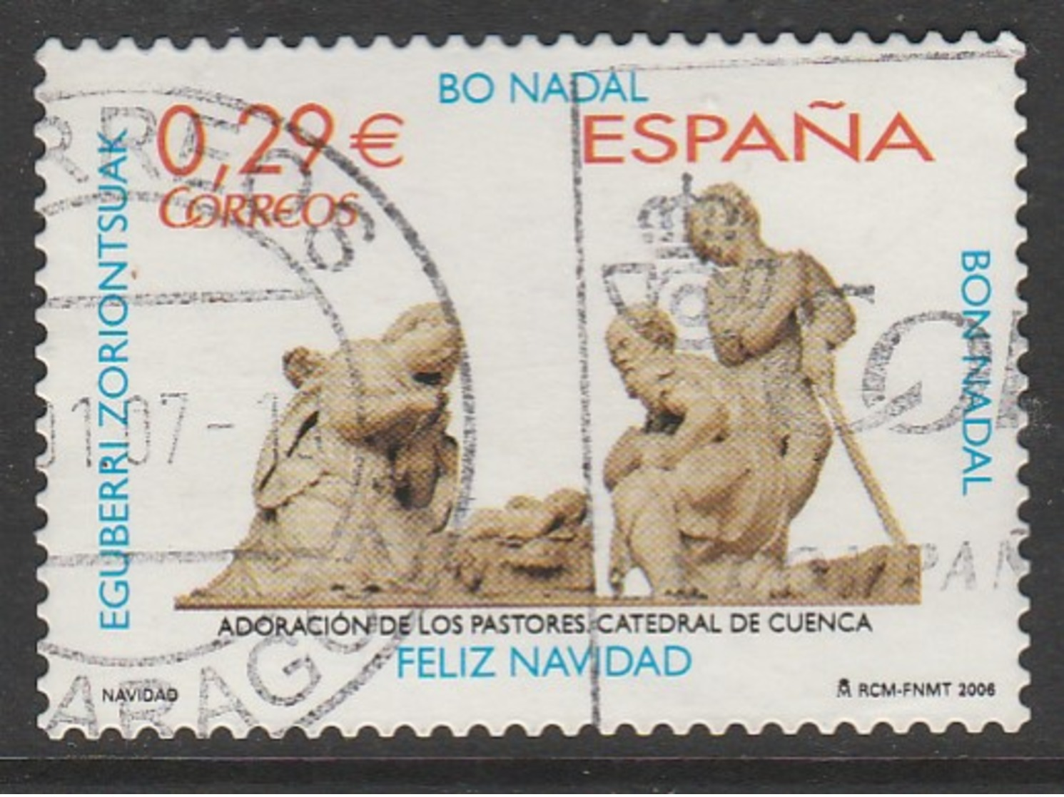 Spain 2006 Christmas 0.29 € Multicoloured  SW 4181 O Used - Used Stamps