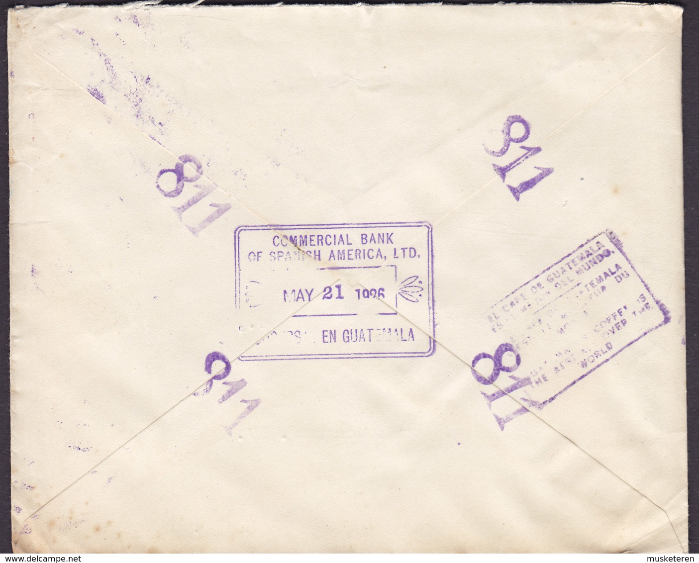 Guatemala COMMERCIAL BANK OF SPANISH AMERICA, GUATEMALA 1926 Cover Letra HAMBURG Germany $3 Landeswappen - Guatemala