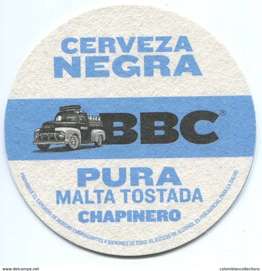 Lote 452, Colombia, Posavaso, Coaster, BBC, Cerveza Negra - Portavasos