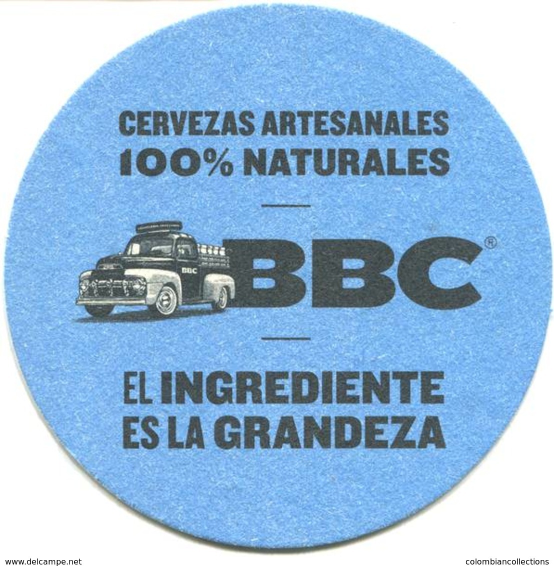 Lote 452, Colombia, Posavaso, Coaster, BBC, Cerveza Negra - Portavasos