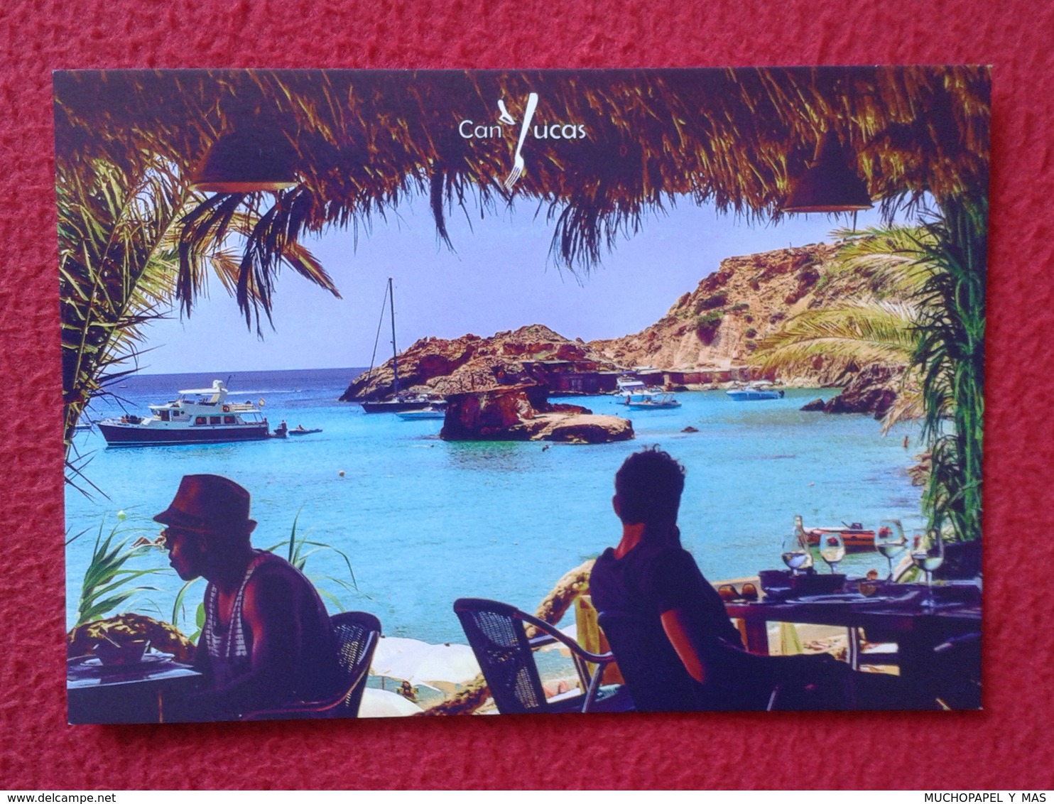 POSTAL POST CARD CARTE POSTALE PUBLICITARIA PUBLICIDAD ADVERTISING IBIZA BALEARIC ISLANDS SPAIN CAN YUCAS BAR RESTAURANT - Publicidad