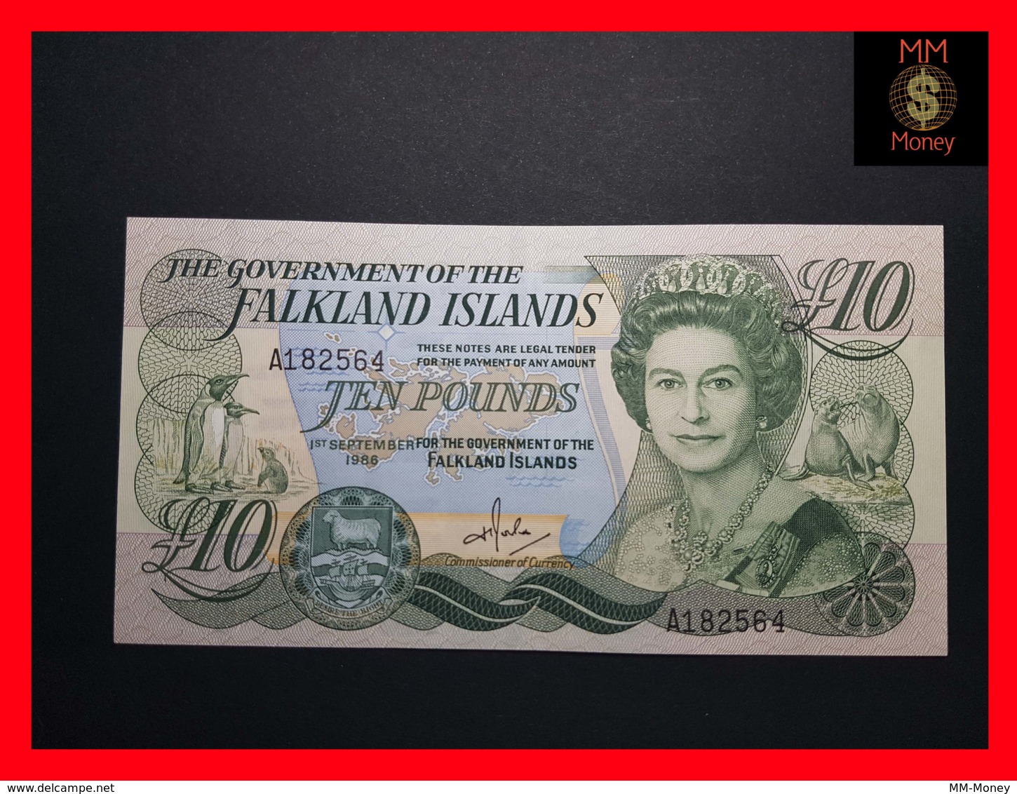 FALKLAND 10 £  1.9.1986  P. 14  UNC - Falklandeilanden