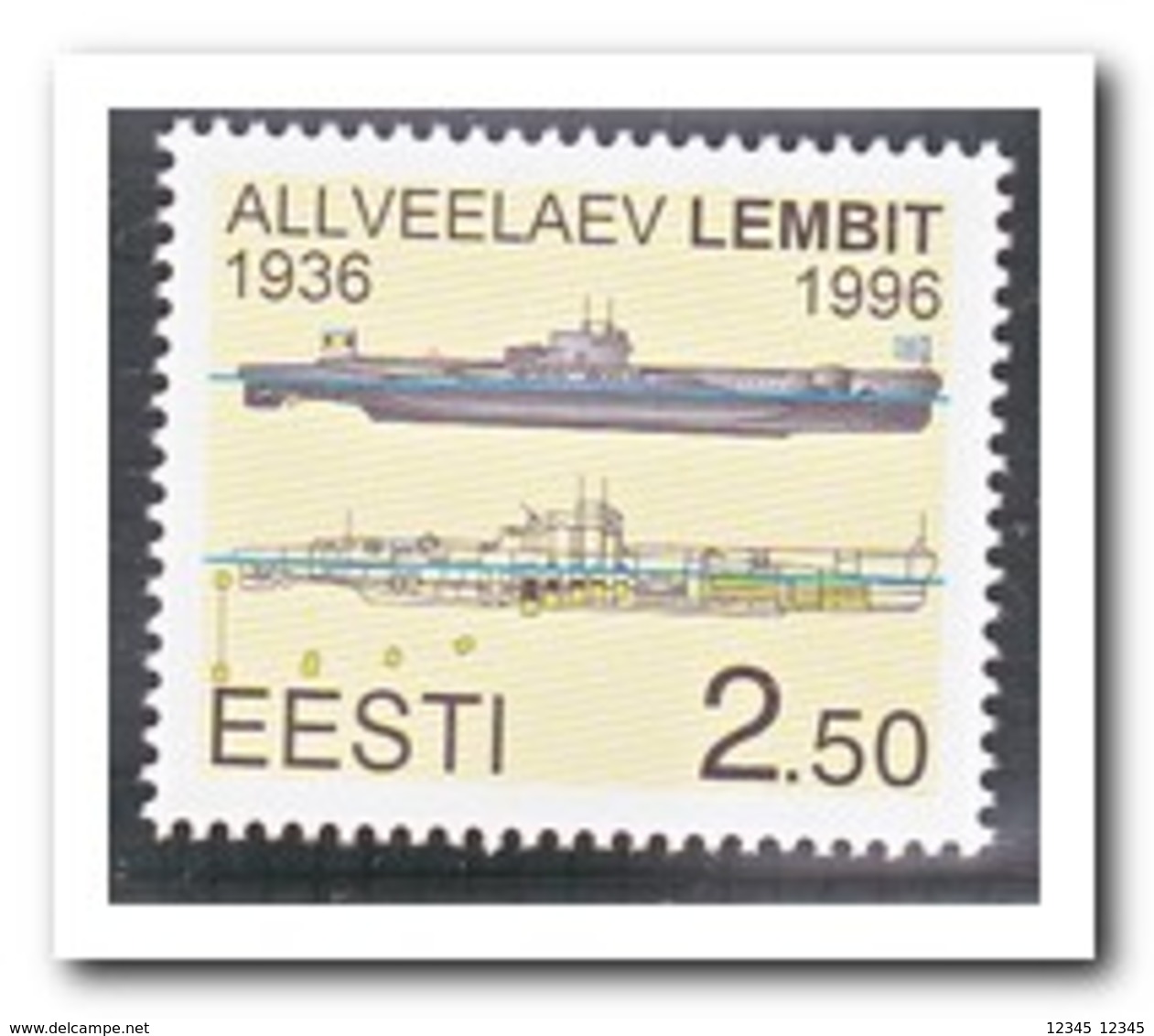 Estland 1996, Postfris MNH, Submarine - Estland