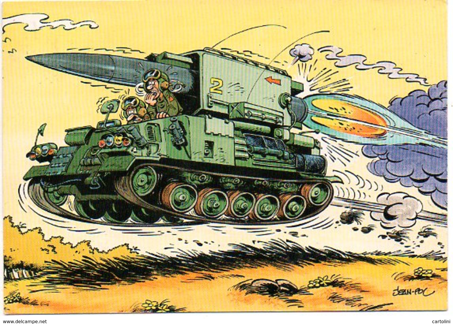 Tank Char De Combat  Jean Pol Illustrateur Illustrator Militair Militaire Military Militär Humor Humour Humoristique - Humoristiques