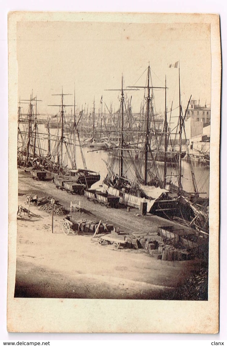 CETTE Sète (Hérault)  CDV 1866 Port + Bateau - Alte (vor 1900)