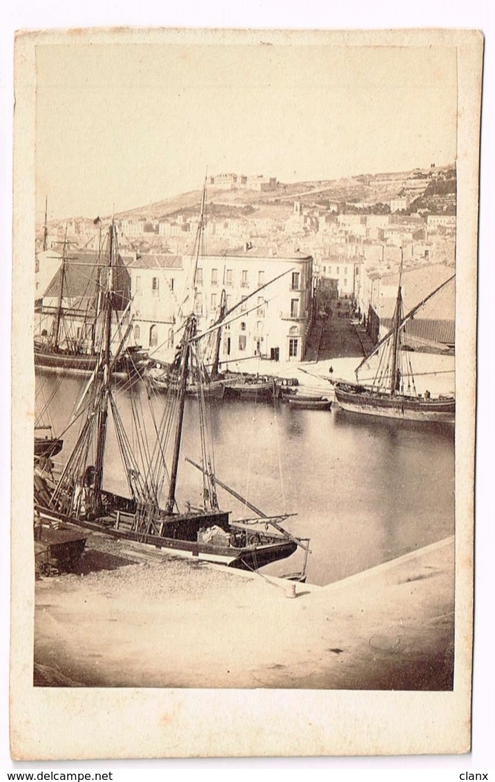 CETTE Sète (Hérault)  CDV 1866 Port + Bateau - Alte (vor 1900)