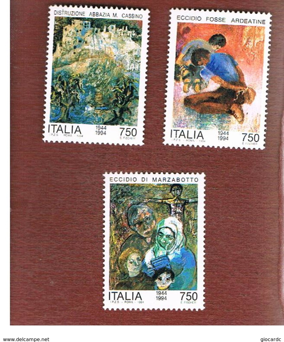 ITALIA - UN. 2144.2146  -   1994 AVVENIMENTI DELLA 2^ GUERRA MONDIALE (SERIE COMPLETA DI 3)   -  NUOVI **(MINT) - 1991-00:  Nuovi