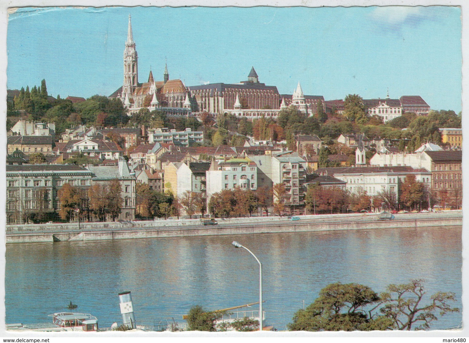 BUDAPEST    LATKEP  A  BUDAI  VARRAL     VIEW  WITH  THE  CASTLE OF  BUDA   (VIAGGIATA) - Ungheria