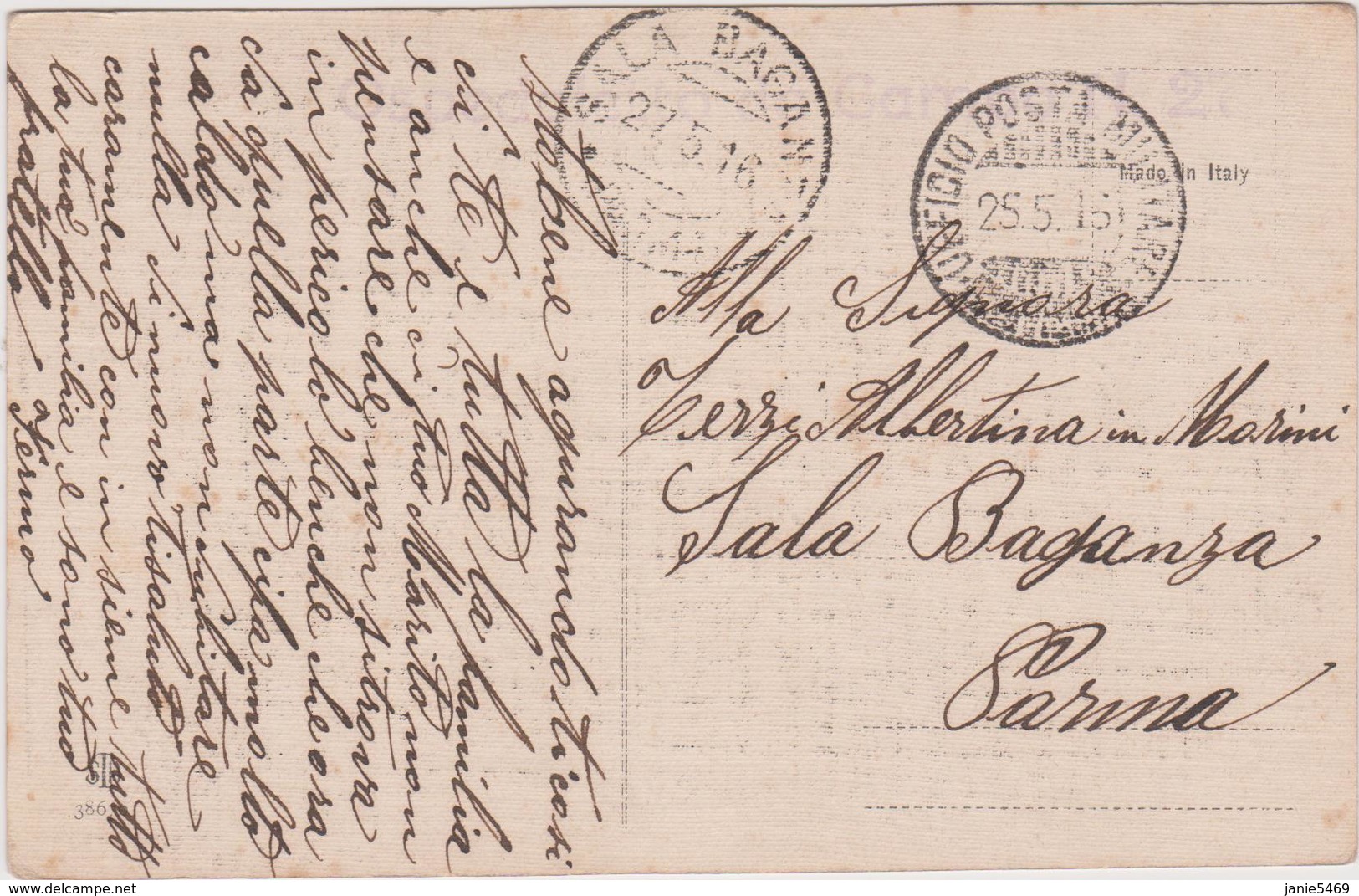Italy 1916 Ufficio Posta Militare, Postcard - Postal Parcels