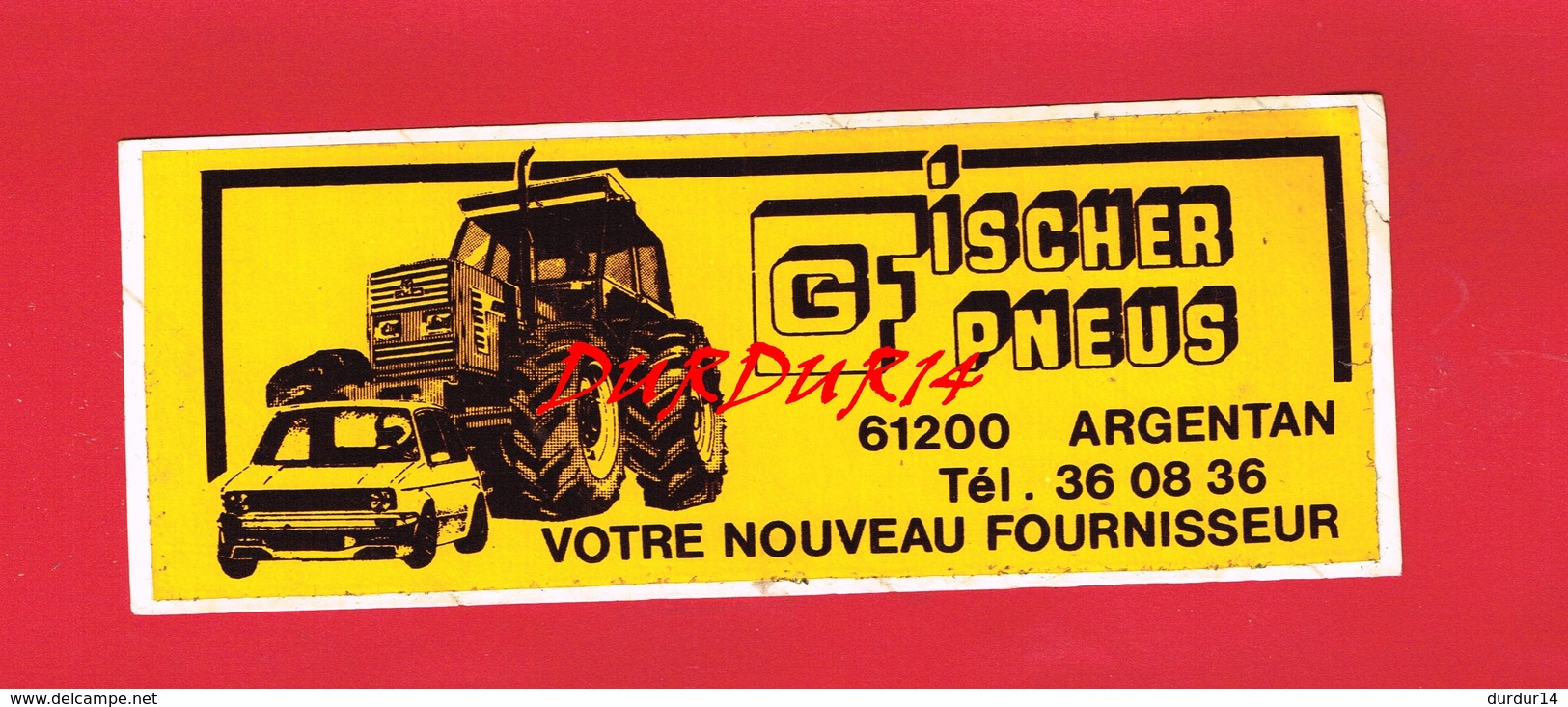 1 Autocollant FISCHER ARGENTAN Pneus Tracteur - Autocollants