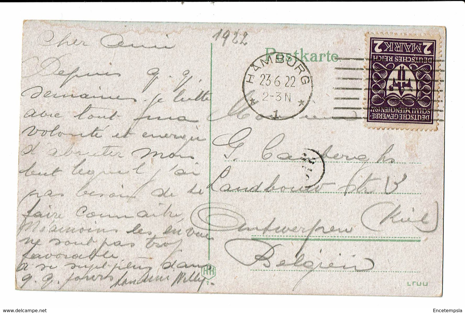CPA - Carte Postale - Allemagne -Hambourg-Stellingen-Hagenbecks Tierpark - 1922 VM631 - Stellingen