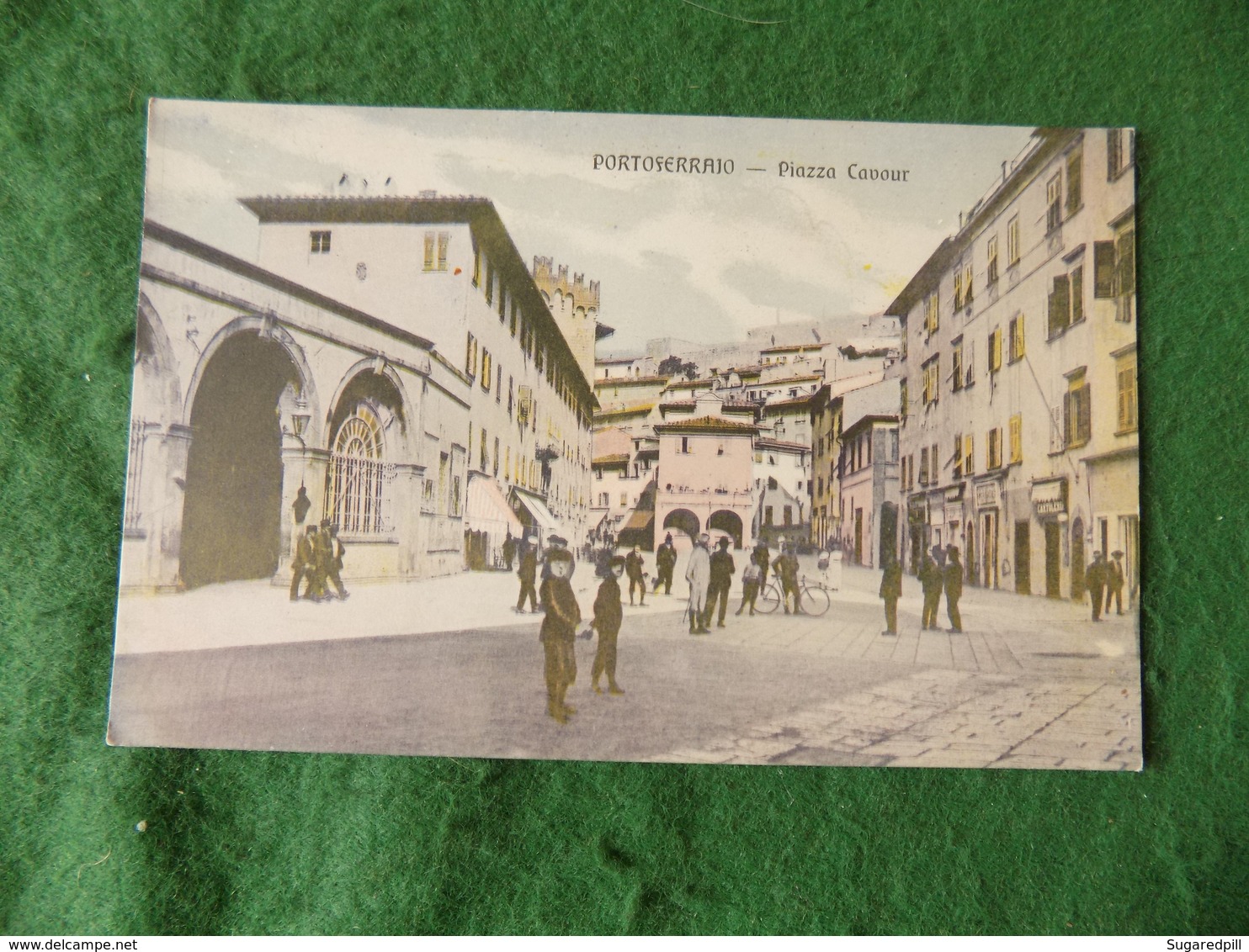 VINTAGE ITALY: Portoferraio Piazza Cavour Tint Caruso - Altri & Non Classificati