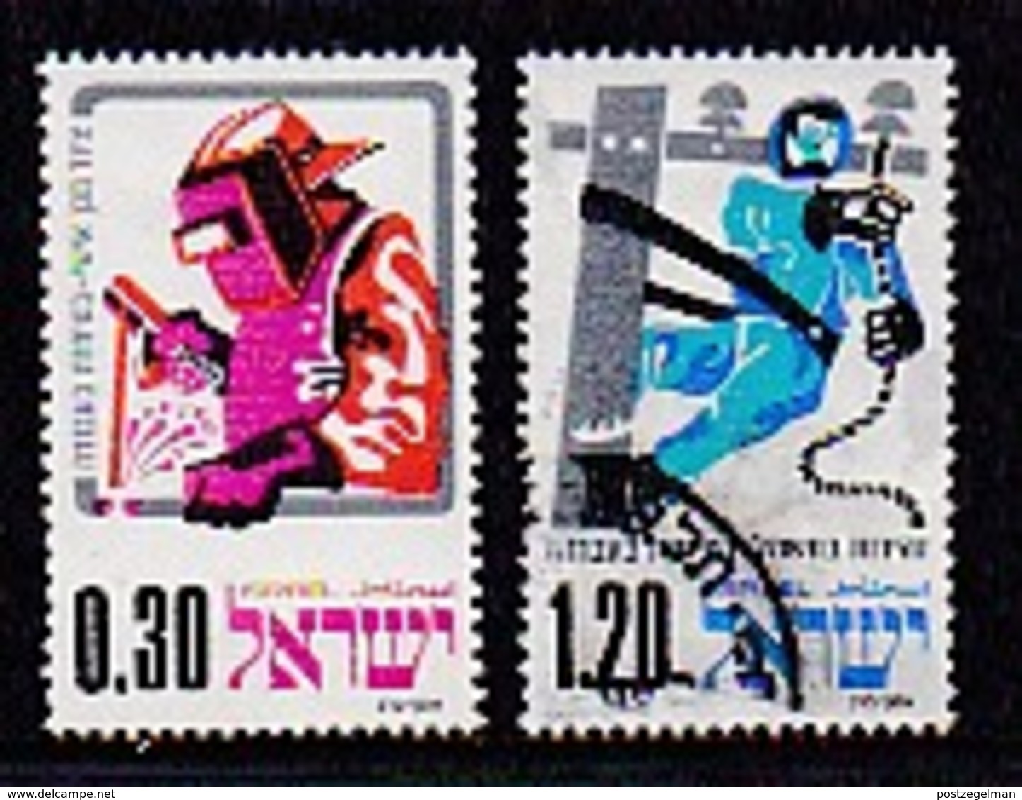 ISRAEL, 1975, Used Stamp(s), Without Tab, Occupation Safety, 2 Values OnlySG592=594, Scannr. 17449 - Used Stamps (without Tabs)