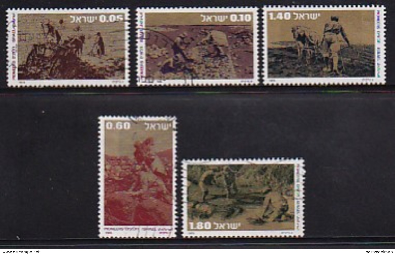 ISRAEL, 1976, Used Stamp(s), Without Tab, Pioneers, SG650-654, Scannr. 17472 - Used Stamps (without Tabs)