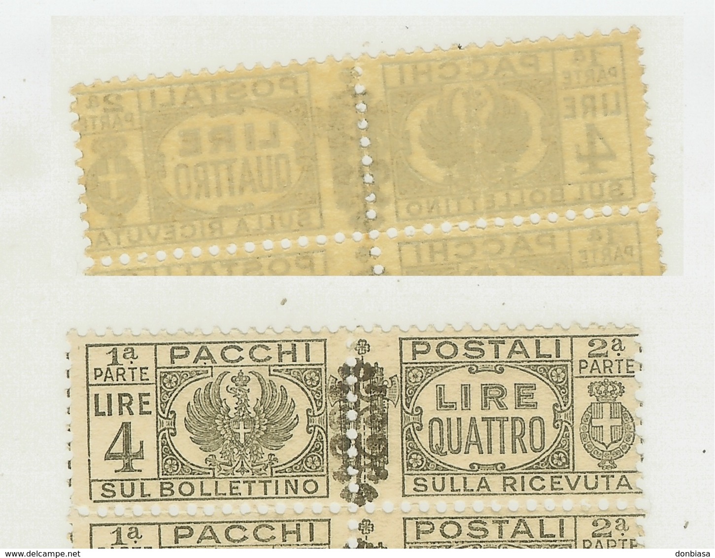 Luogotenenza: 1945 Pacchi Postali Soprastampati Con Fregio. 4 Lire NUOVO** - Postpaketten