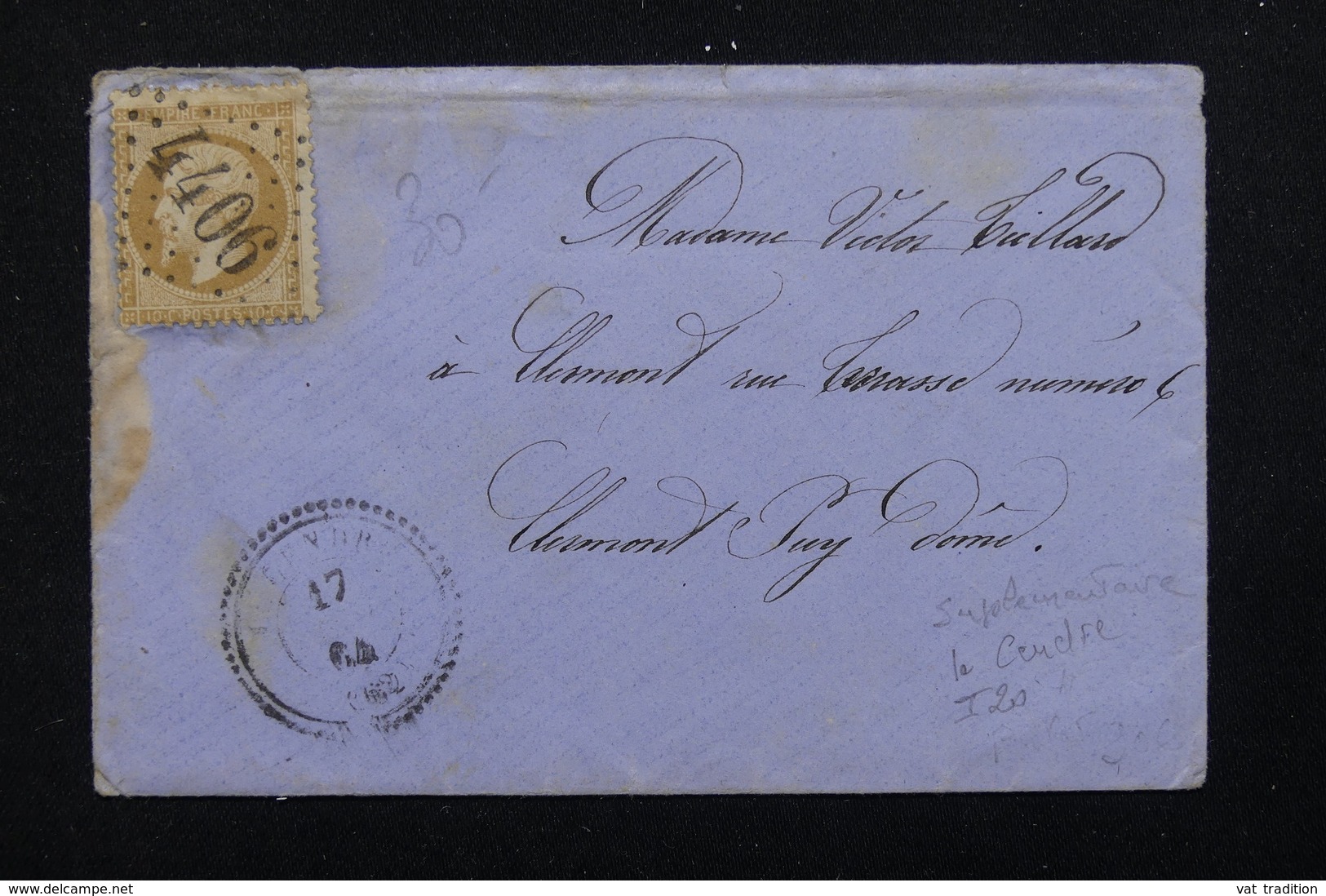 FRANCE - Enveloppe De Le Cendre Pour Clermont En 1864 , Affranchissement Napoléon GC 4406 - L 23162 - 1849-1876: Période Classique