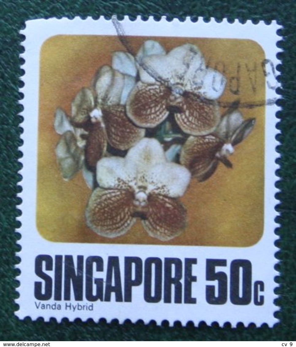 50 C Flower Fleur Blumen Orchid Vanda Hybrid 1979 Mi 327 Used Gebruikt Oblitere SINGAPORE SINGAPUR - Singapur (1959-...)