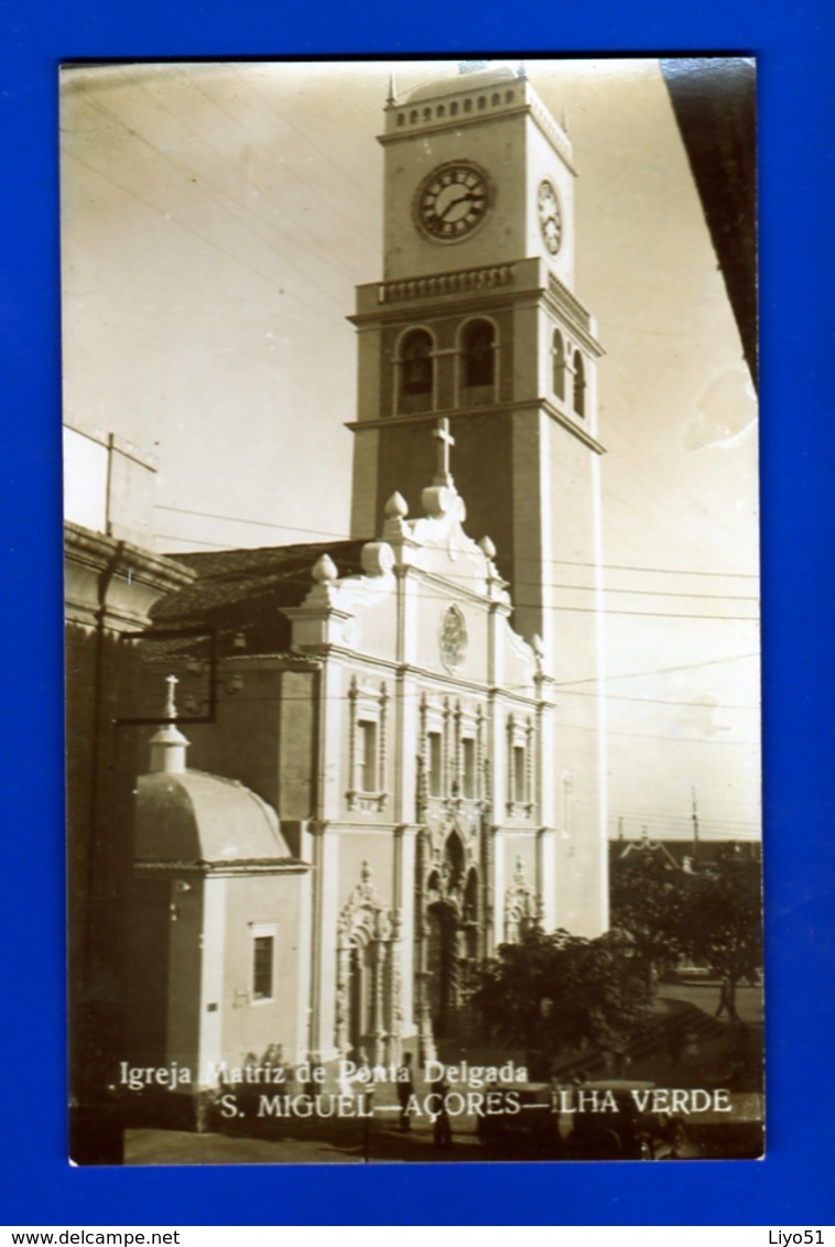 Les Açores   Ponta Delgada  . 3 Cartes Postales Anciennes Photos  . N&b . Scans Recto Verso - Açores