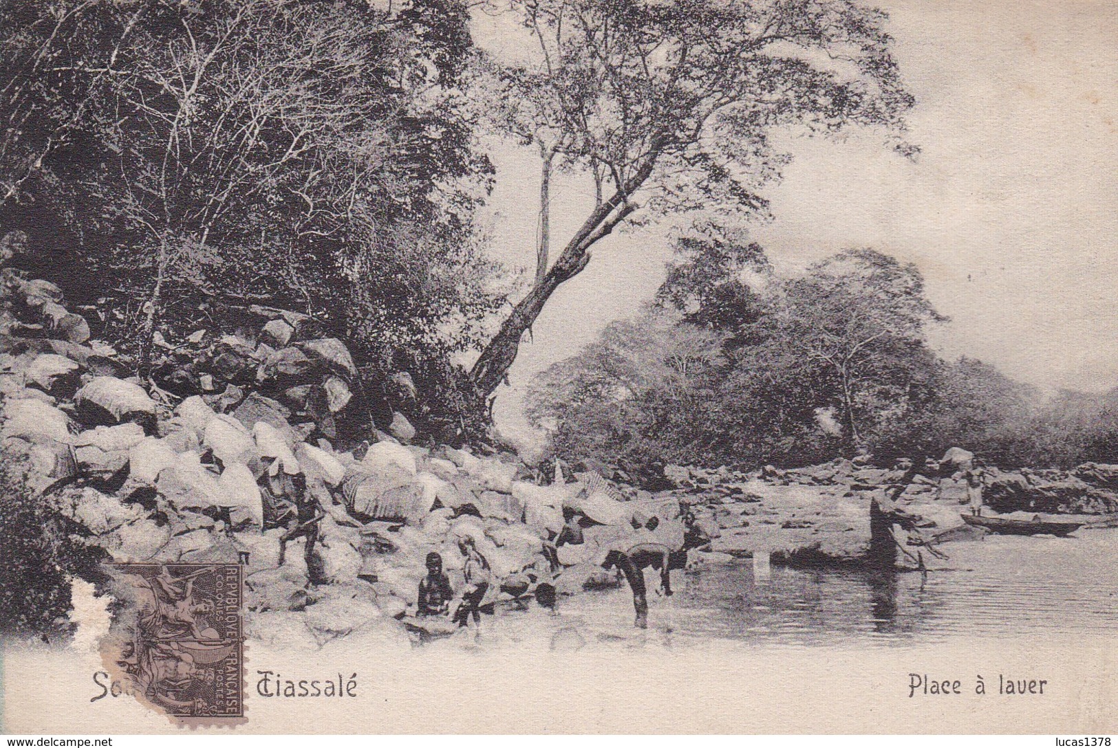 COTE D IVOIRE / SOUVENIR DE TIASSALE / PLACE A LAVER - Côte-d'Ivoire