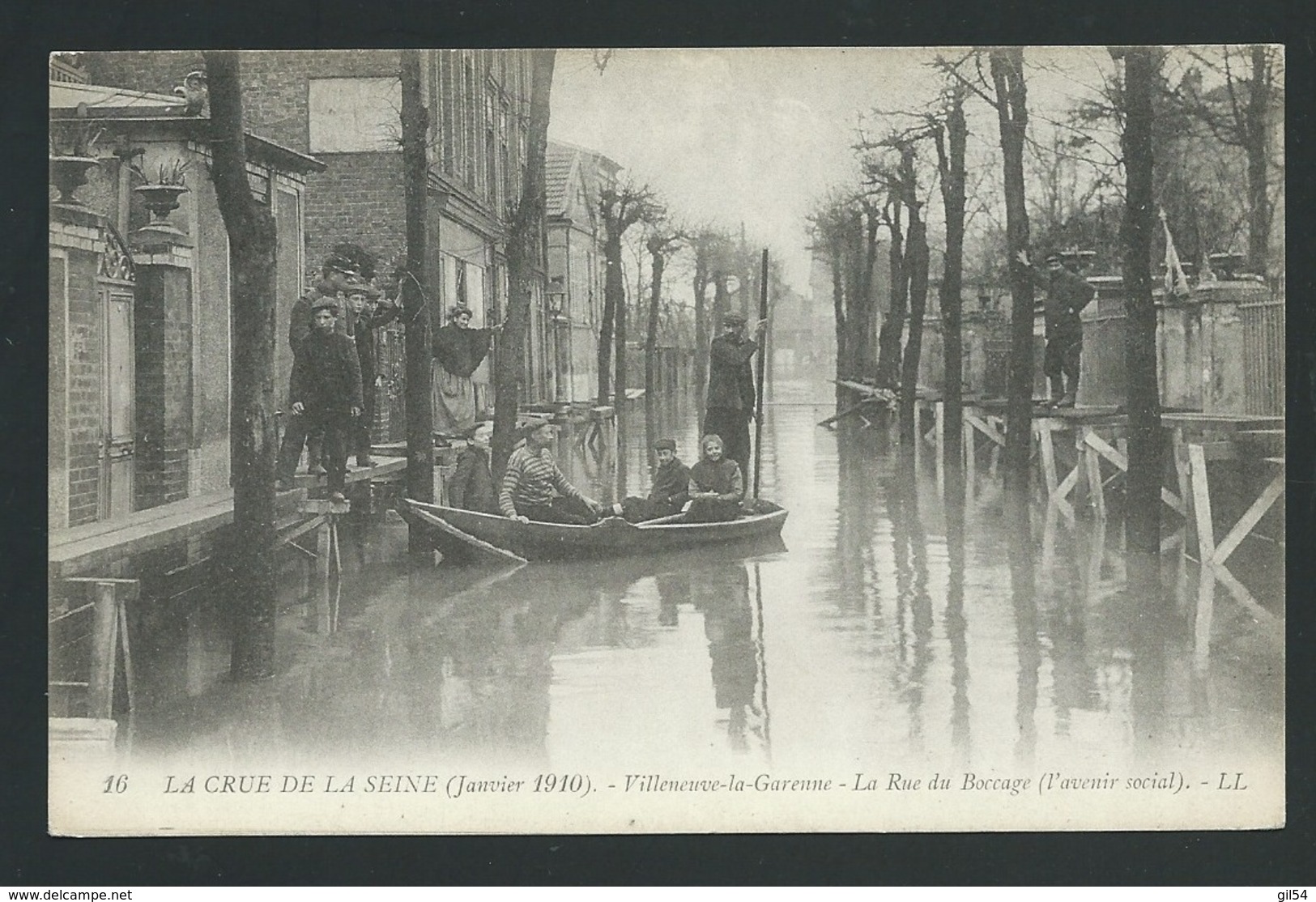 Crue De La Seine Janvier 1910- Villeneuve La Garenne -   La Rue Du Boccage ( L'avenir Social )     - Gam47 - Villeneuve La Garenne