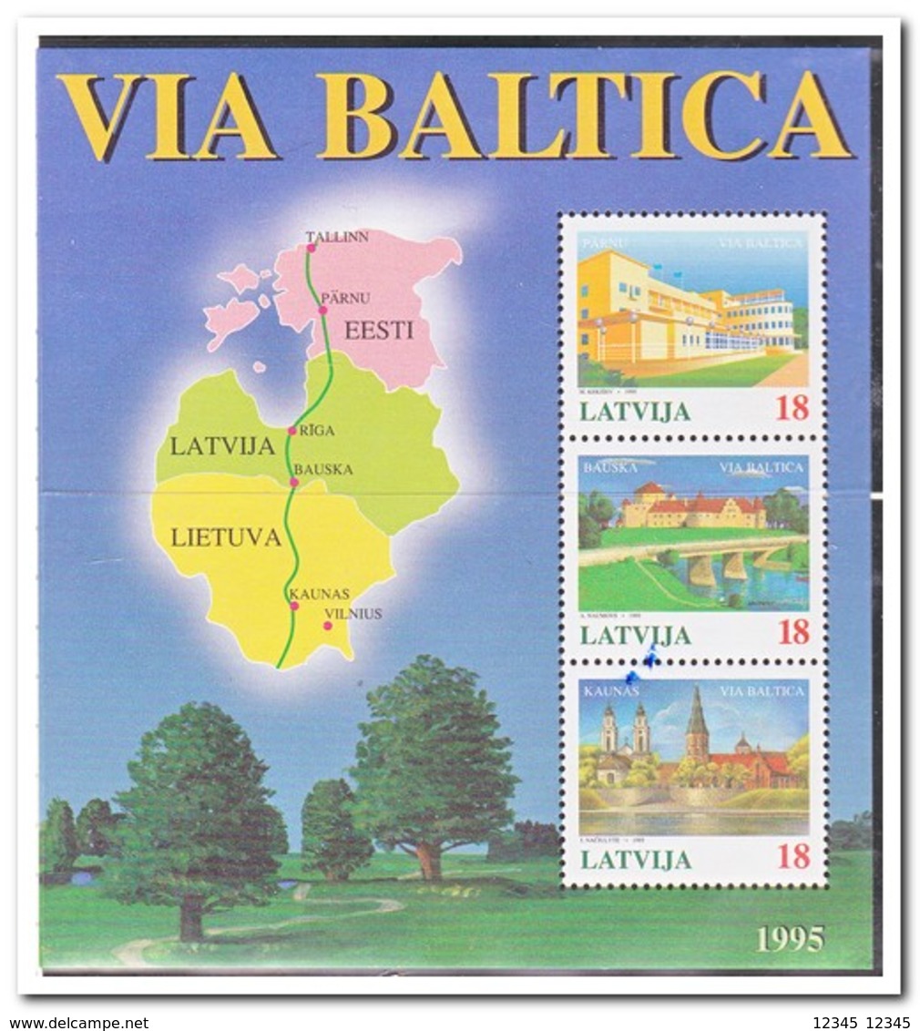 Letland 1995, Postfris MNH, Via Baltica - Letland