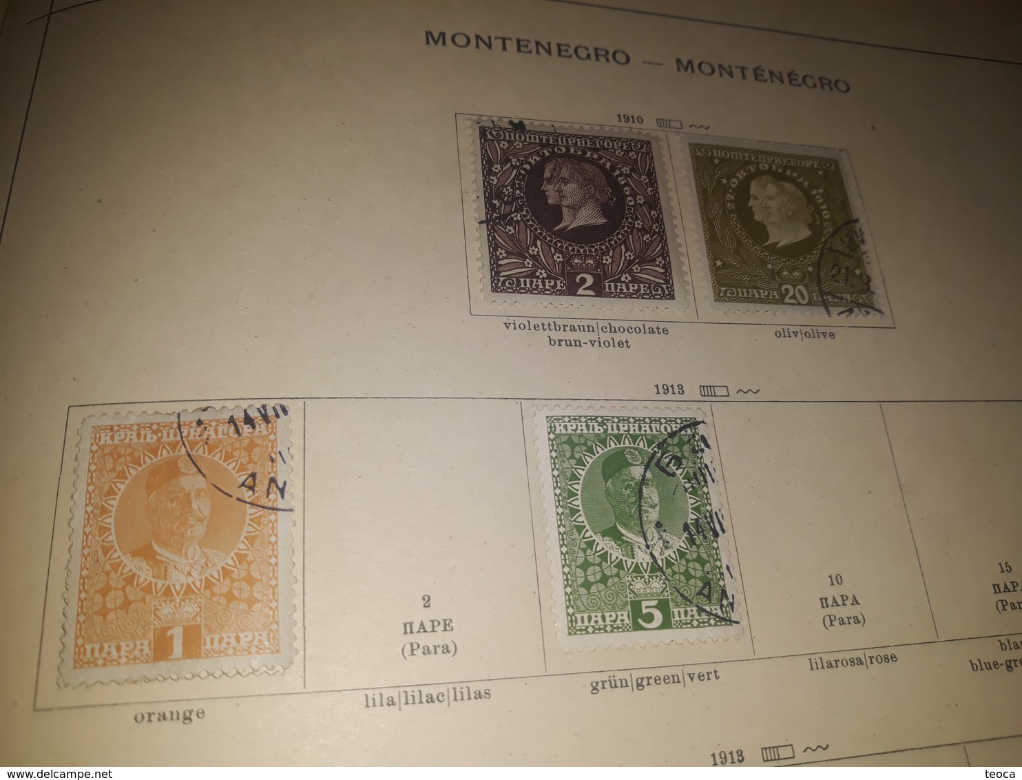 Montenegro 1910 King NIKOLA, LOT 4 STAMPS Used - Montenegro