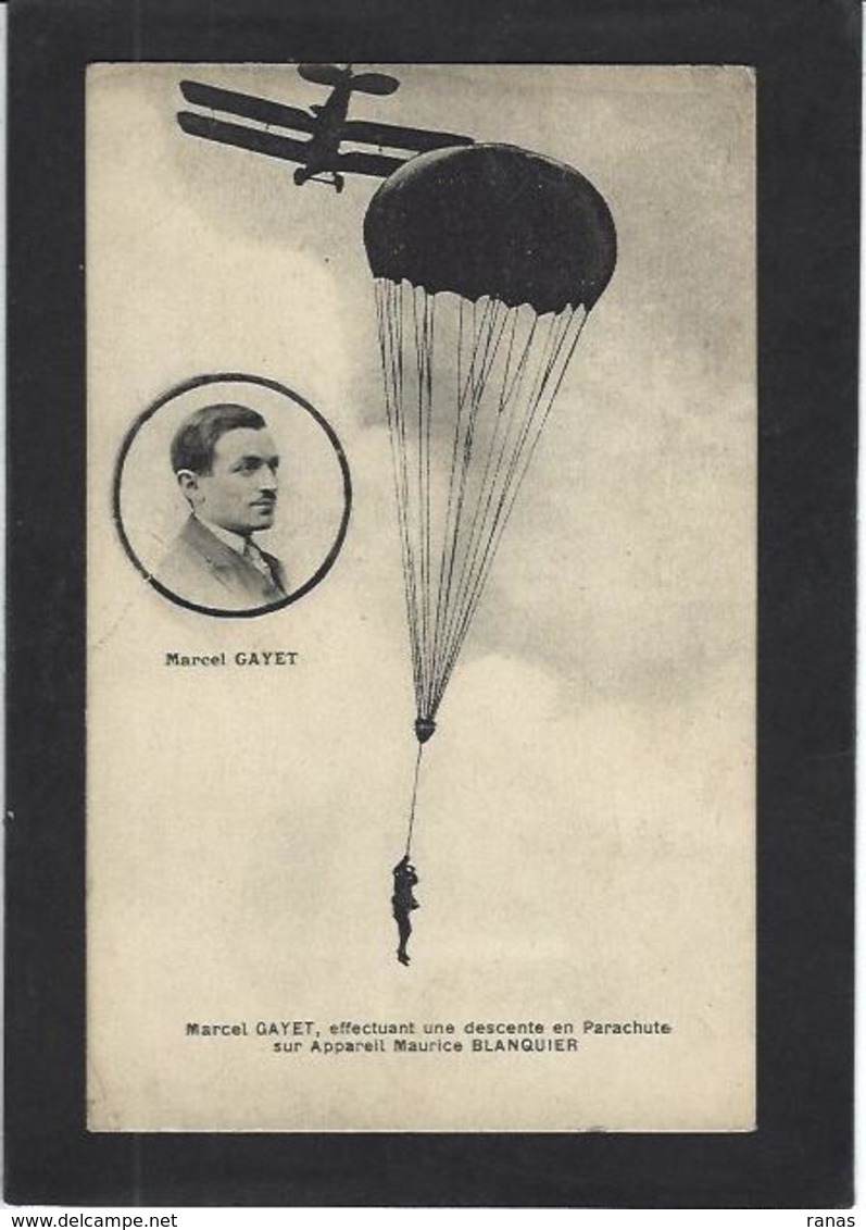 CPA Parachute Parachutisme Non Circulé Gayet Blanquier - Paracaidismo