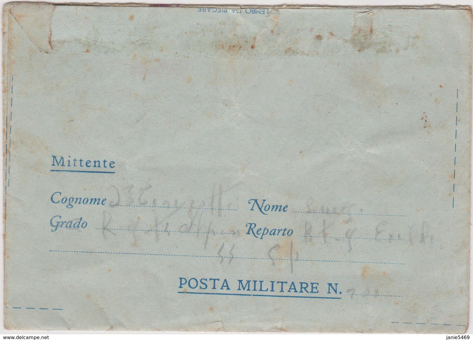 Italy 1942 Biglietto Postale Postale Per Le Forze Armate - Used