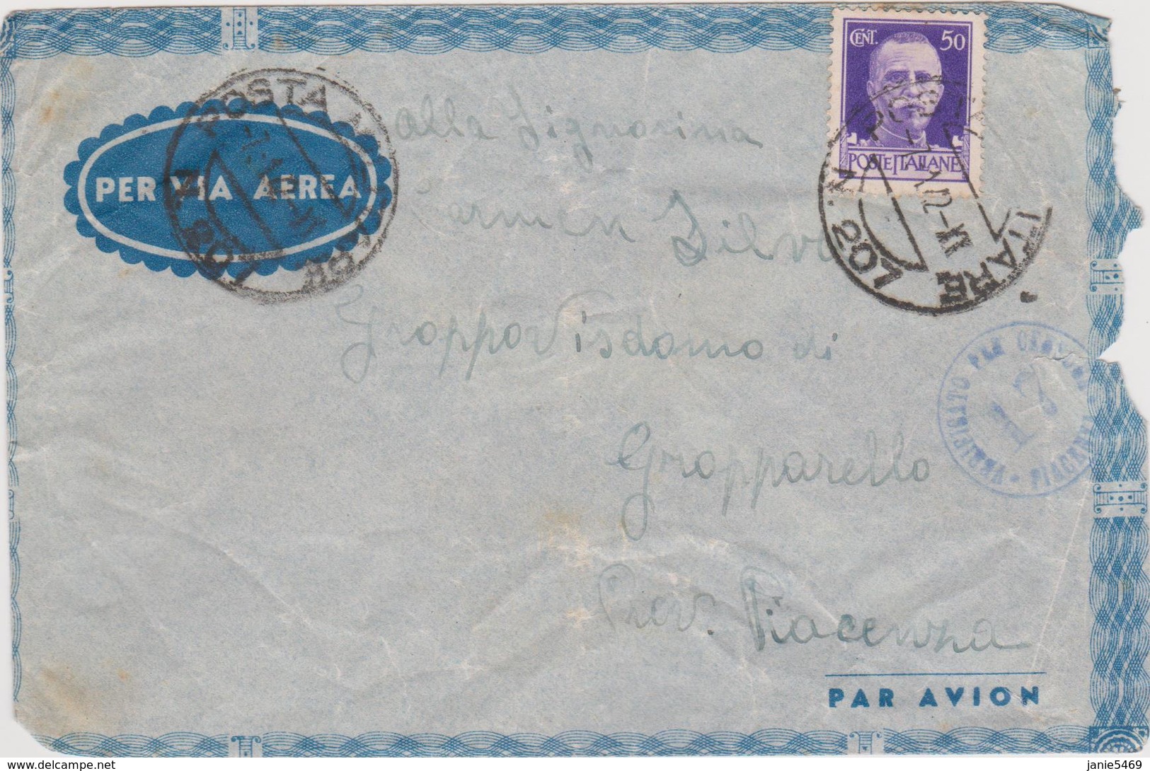 Italy 1942 Posta Militare 207, Grecia, One Stamp Missing - Used