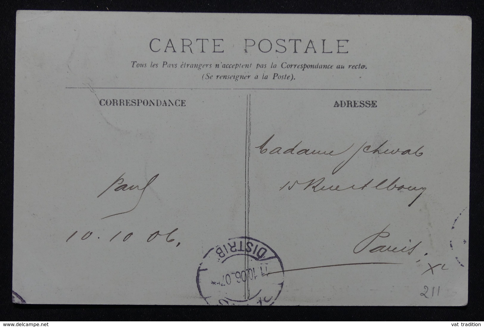 FRANCE - Cachet Rectangulaire " Trouvé à La Boite " Sur Type Blanc Sur Carte Postale De Trouville En 1907 - L 23187 - 1877-1920: Période Semi Moderne