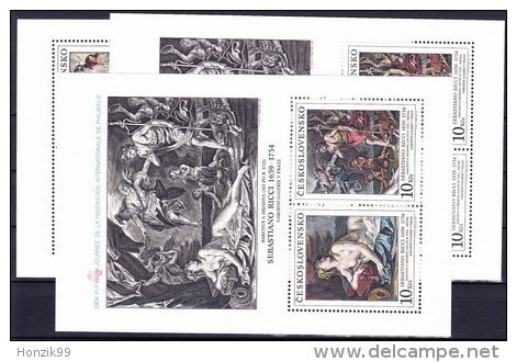 ** Tchécoslovaquie 1988 Mi 2939-82+Bl.74-91 (Yv 2750-66+2752-4 Les Feuilles+BF76A-84) L'année Complete, (MNH) - Años Completos