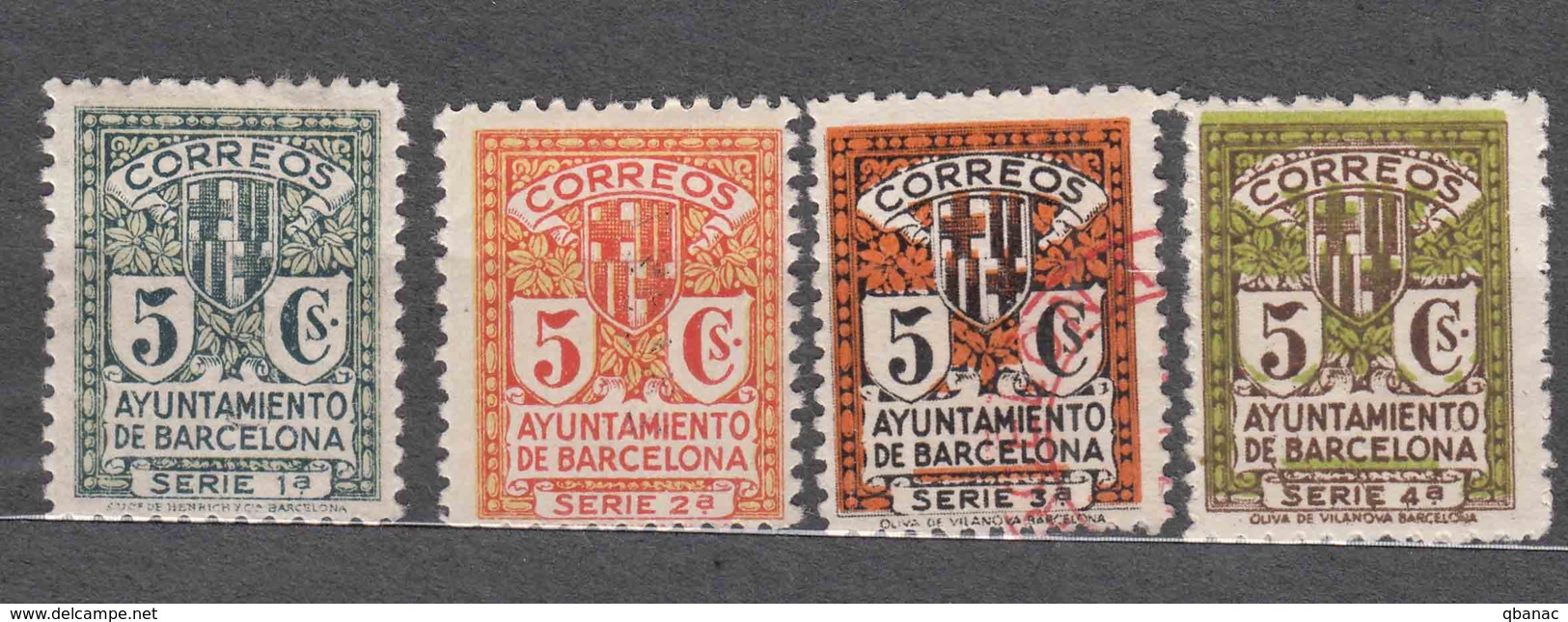 Spain 1932 Barcelona Mi#9-12 Mint Hinged/used - Barcelone