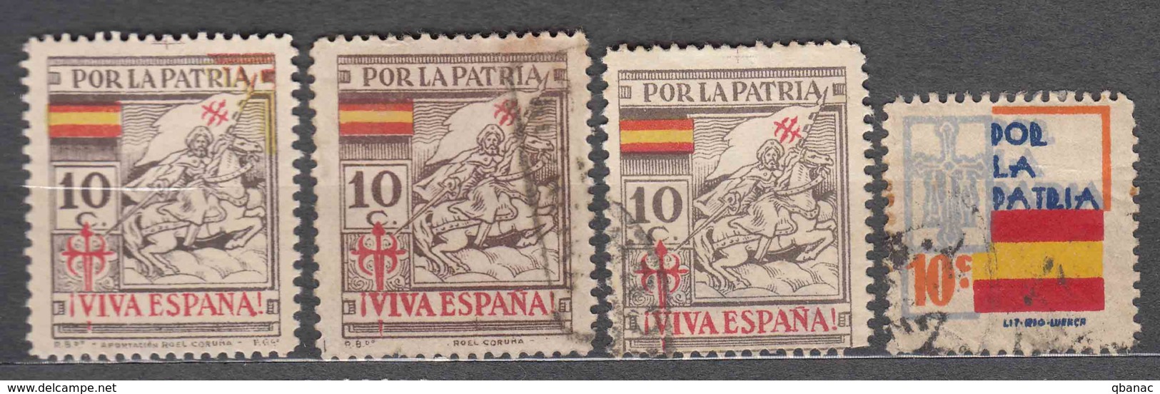 Spain Por La Patria Stamps - War Tax